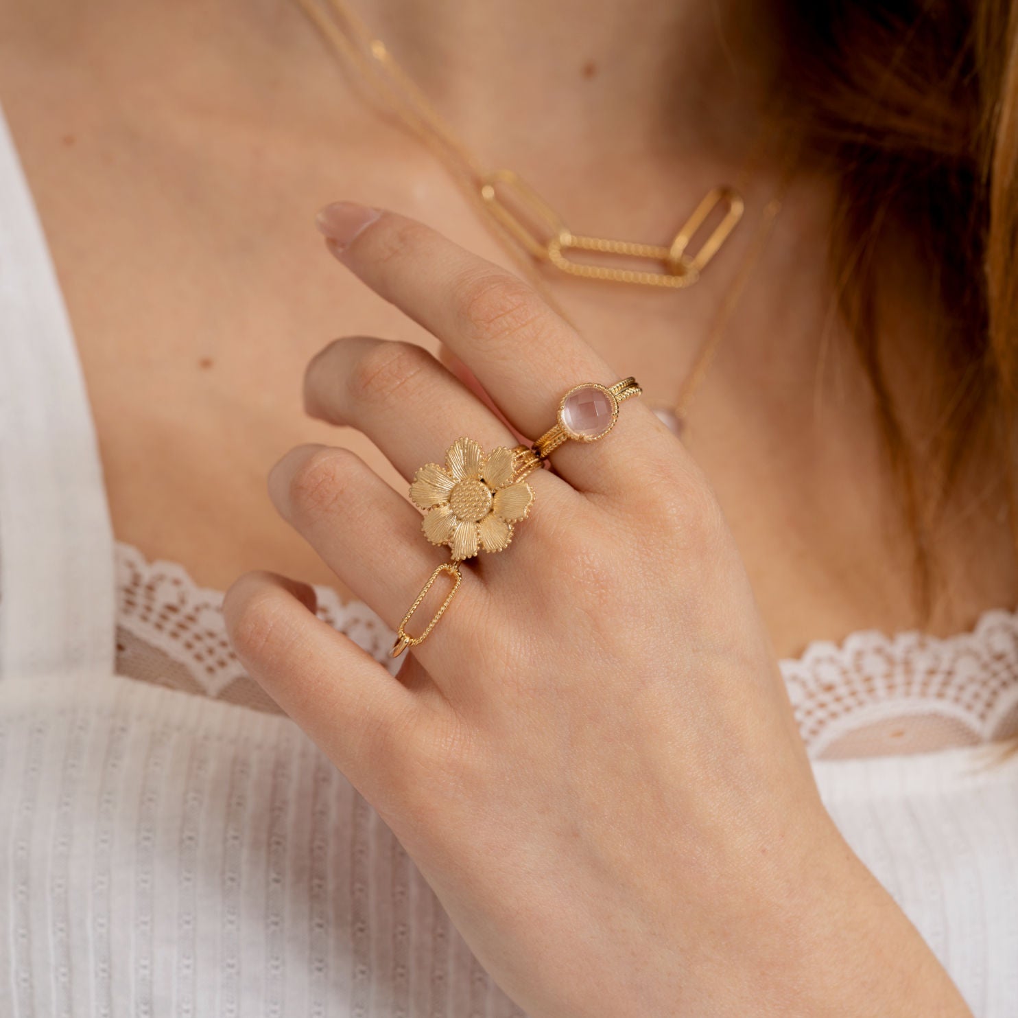 Marine - Gold Plated Ring - Ana and Cha