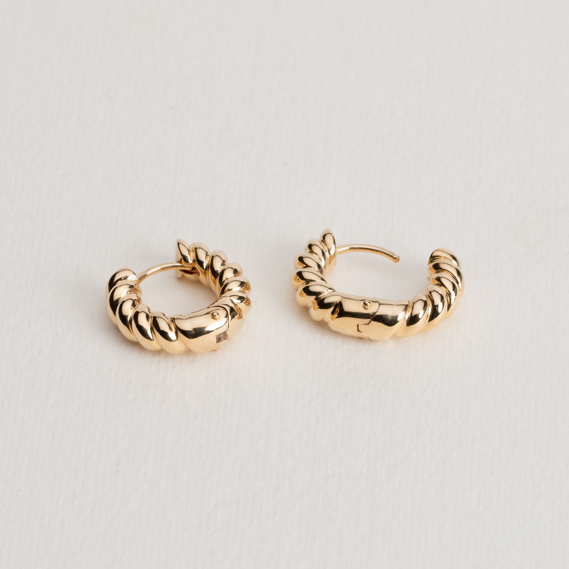 Melany - Gold Plated Hoop Earrings - Ana et Cha