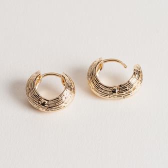 Gold Plated Hoop Earrings - Ana et Cha