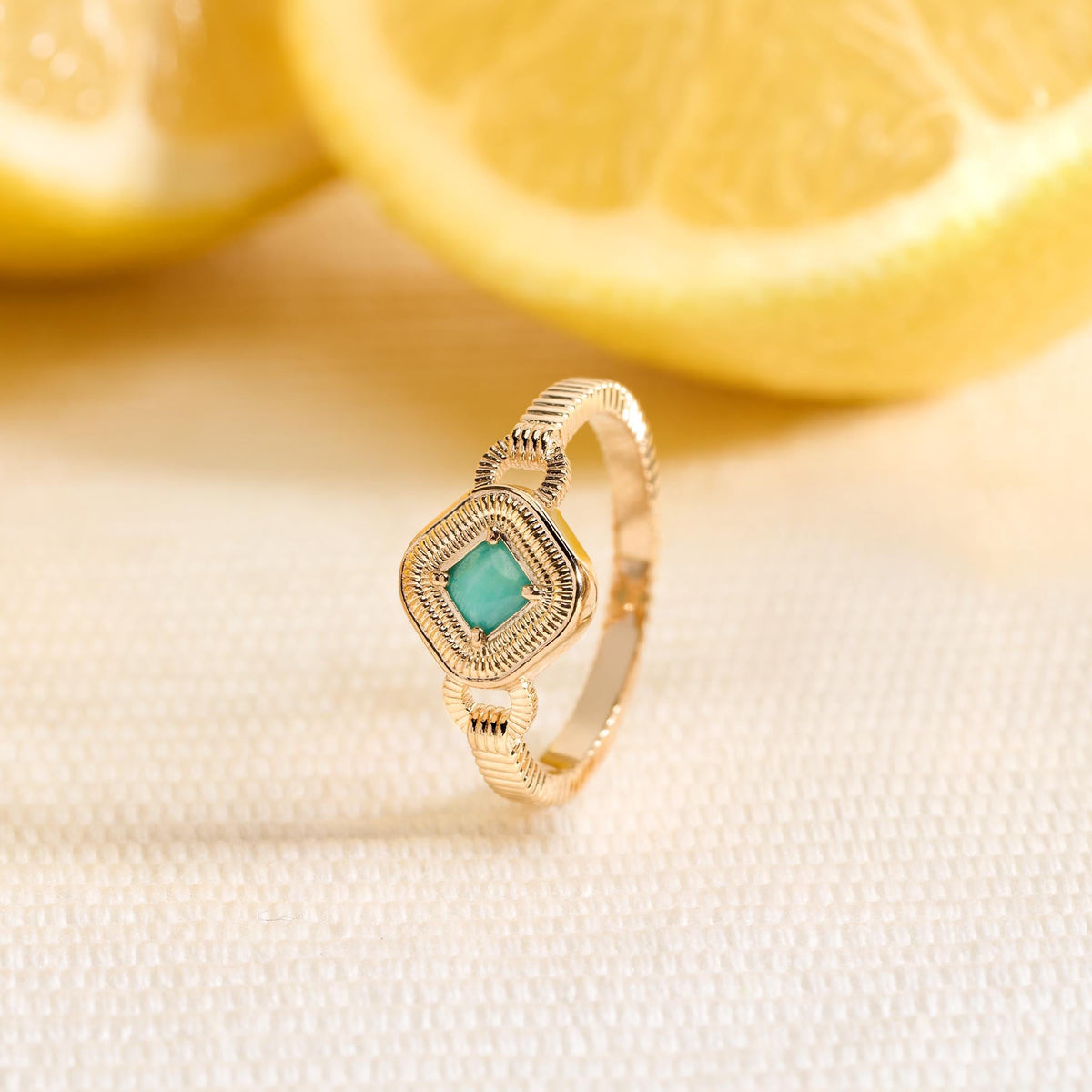Anillo Lora chapado en oro – Ana & Cha – ver 3