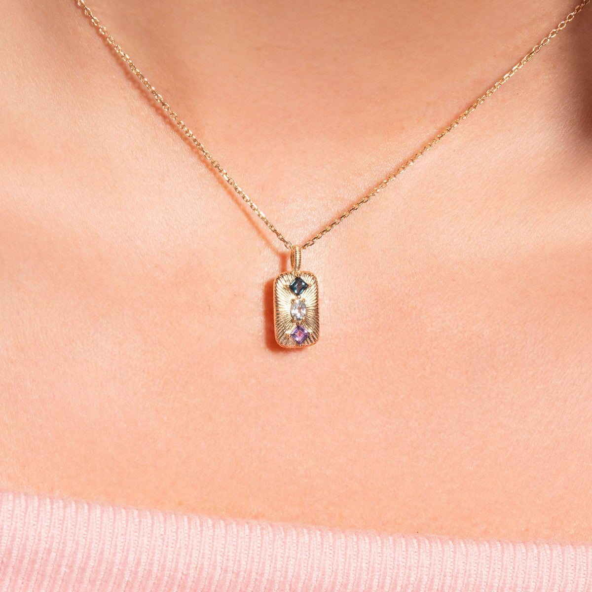Collier Aurora en plaqué or – Ana & Cha – vue 2
