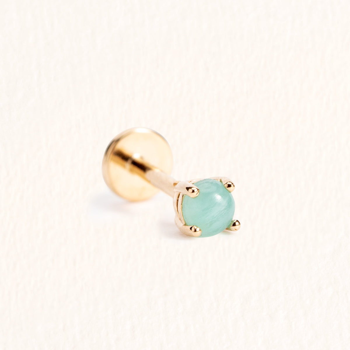 Piercing Dahlia amazonite en plaqué or – Ana & Cha