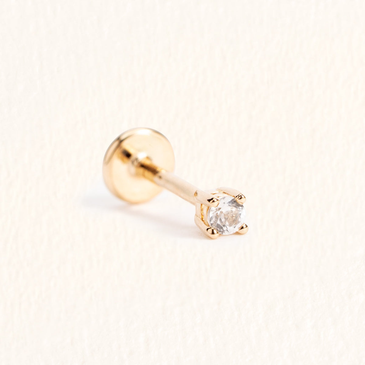 Piercing Dahlia topaze blanche en plaqué or – Ana & Cha