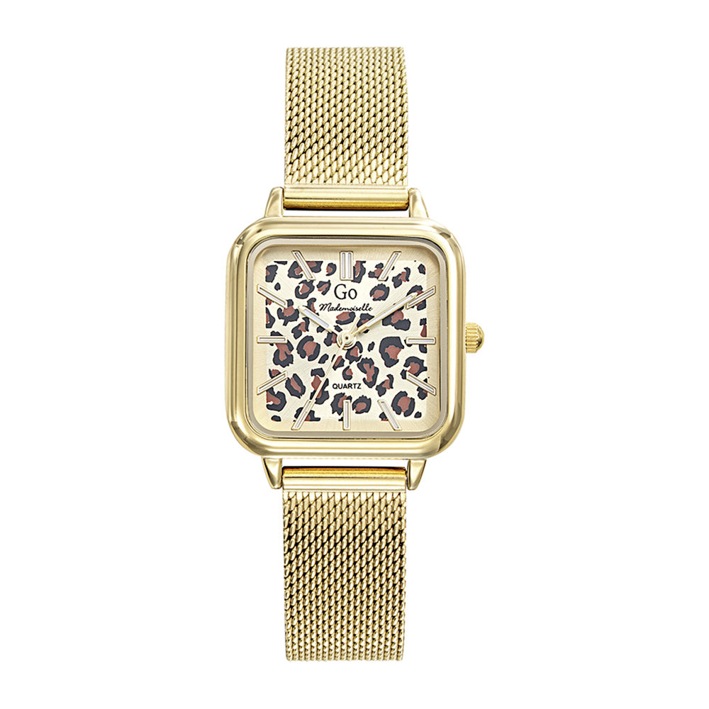 Go Mademoiselle Damenuhr, Goldgehäuse, Goldstahl, Metallarmband – 695632