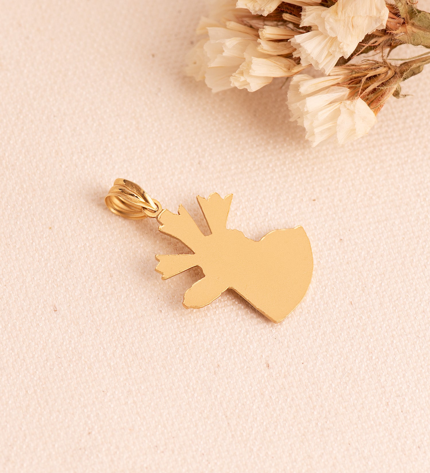 Colgante Silueta Cristo Gran Poder Oro Amarillo 18K 24X20 mm