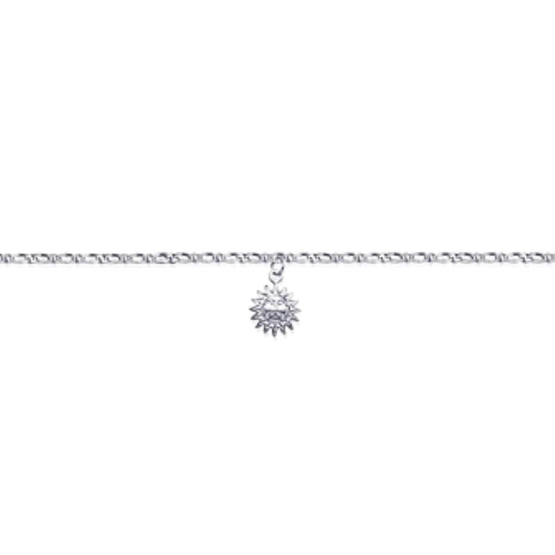 Sun - Ankle Bracelet - Silver