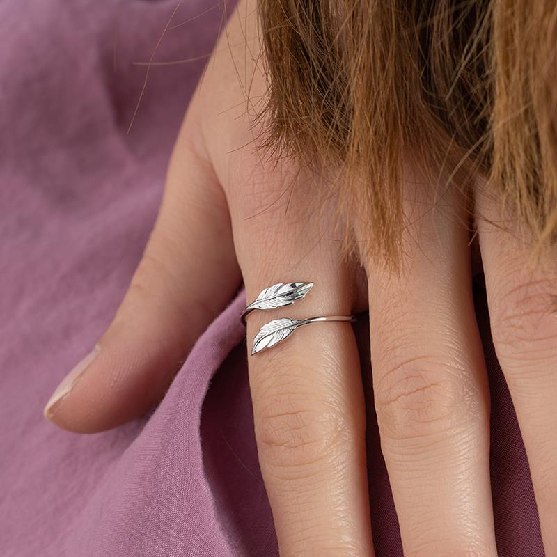 Plume - Bague - Argent - Azuline