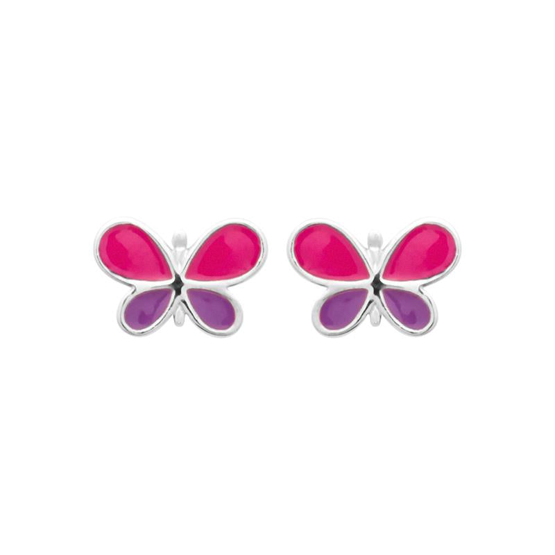 Papillon - Argent - Boucles d'oreilles