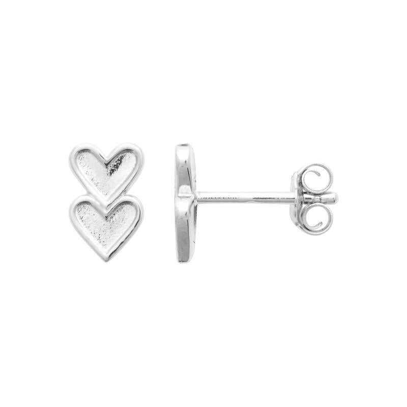 Heart - Earrings - Silver