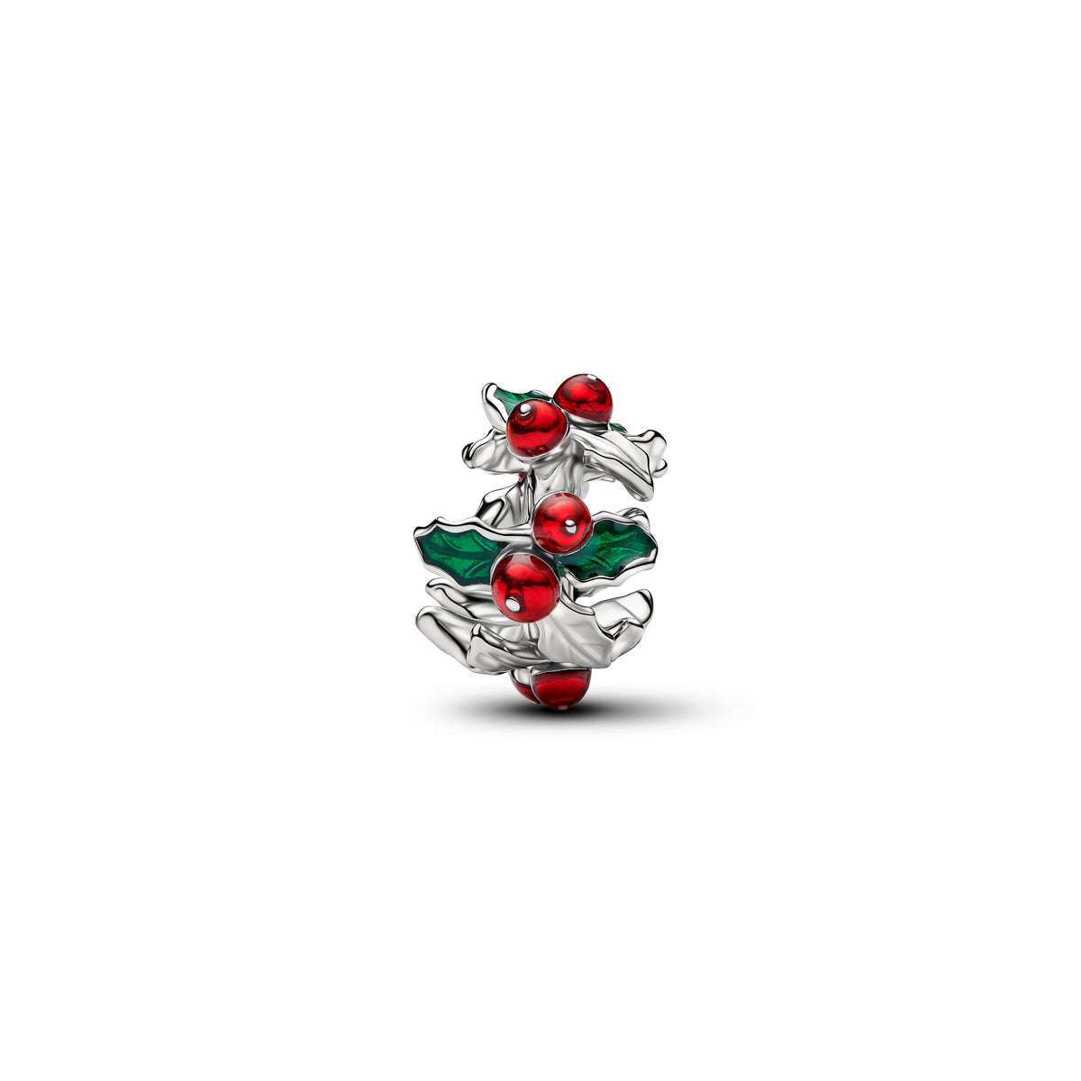 Charm Houx de Noël Plaqué Platine – vue 2