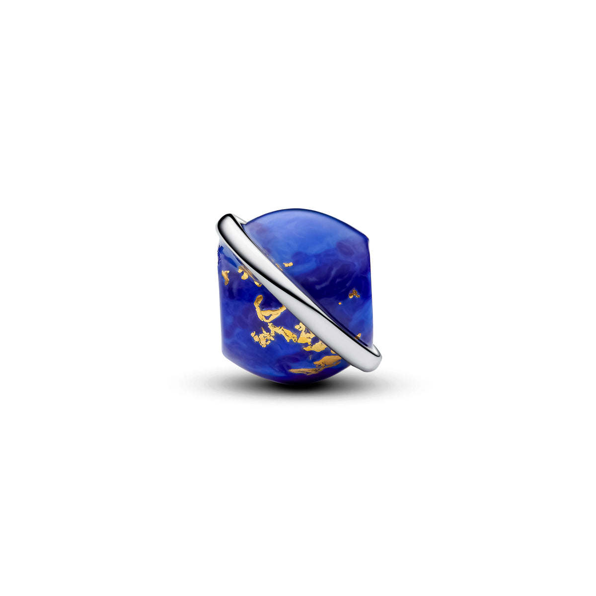 Charm Planète Bleu Céleste Plaqué Platine – vue 2