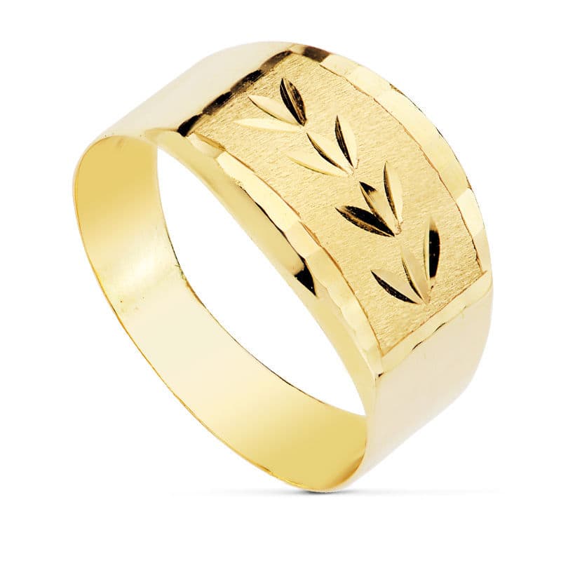 18K Yellow Gold Diamond Ring 8 mm