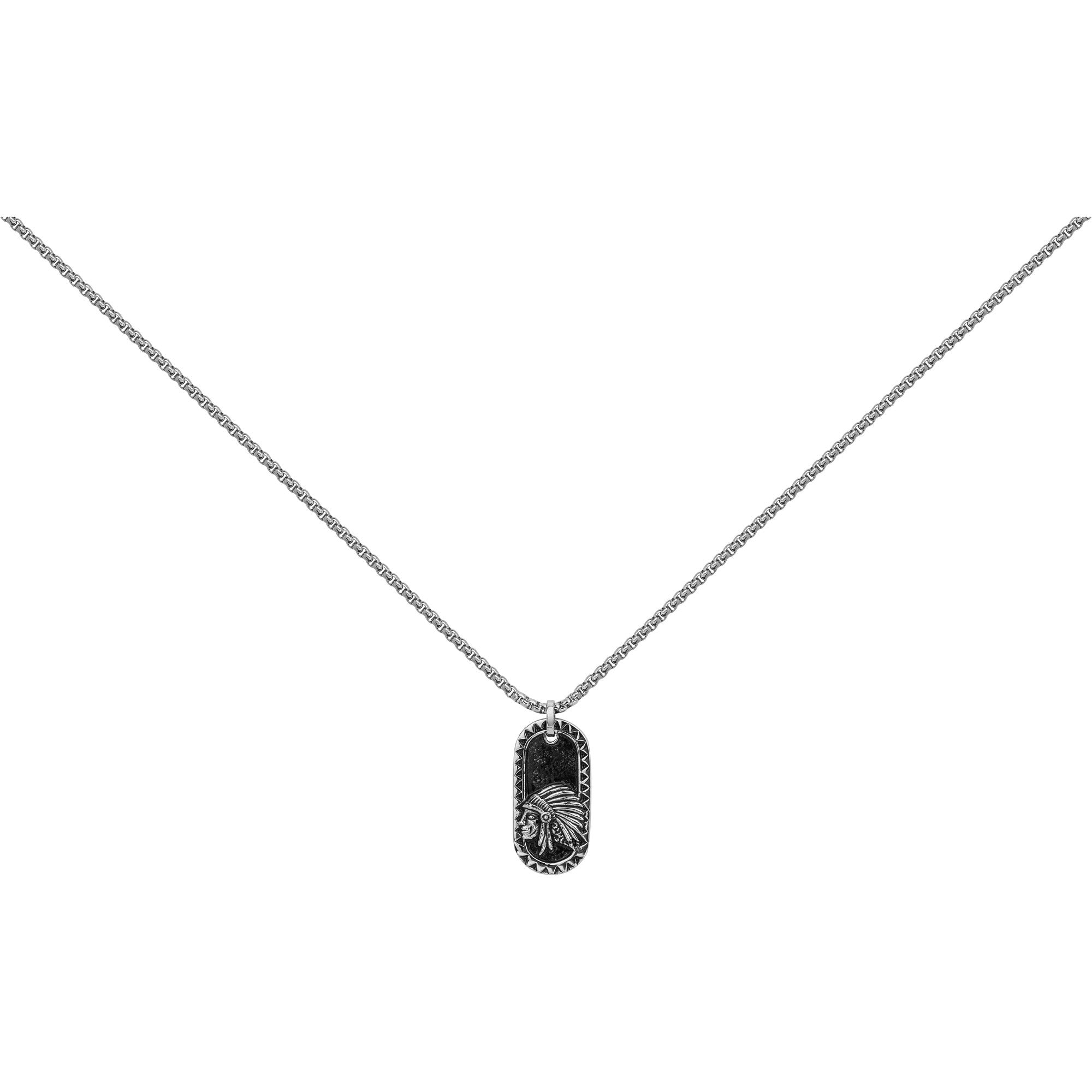 PHEBUS Collana indiana da uomo in acciaio 316L 75-0169