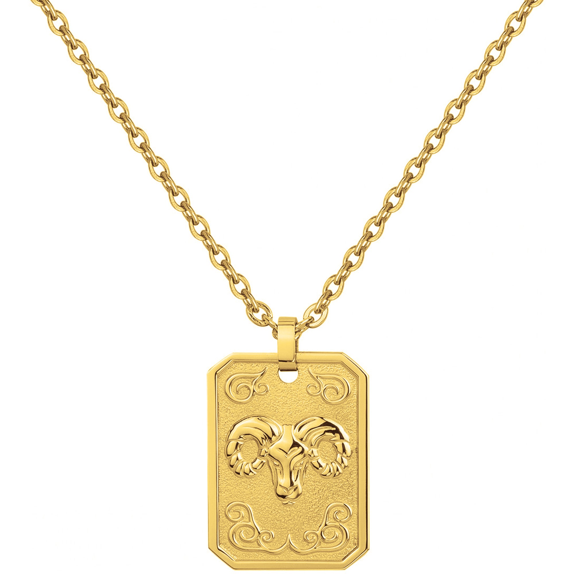 Naszyjnik zodiaku PHEBUS Męski złoty stal 75-0222