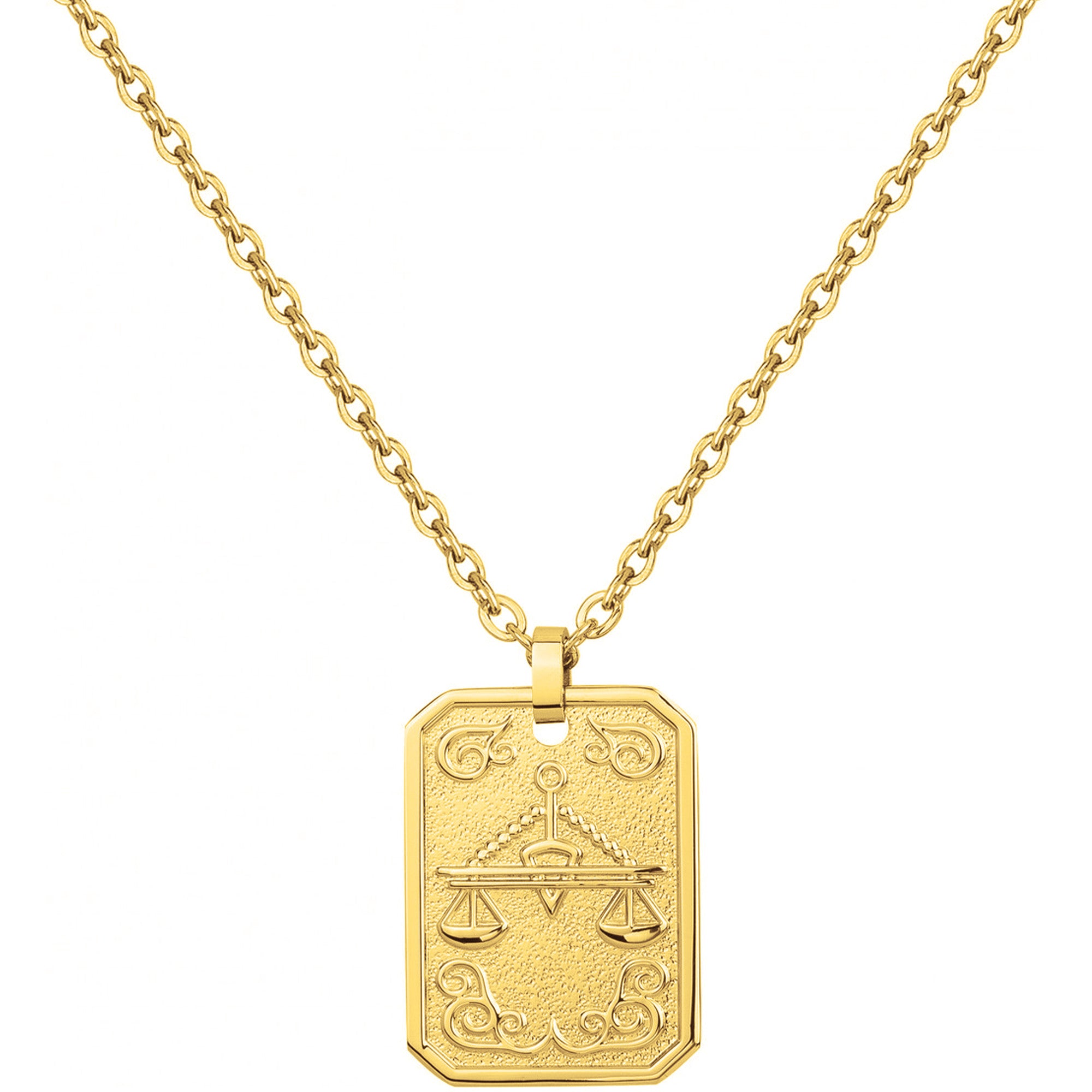 Naszyjnik zodiaku PHEBUS Męski złoty stal 75-0226