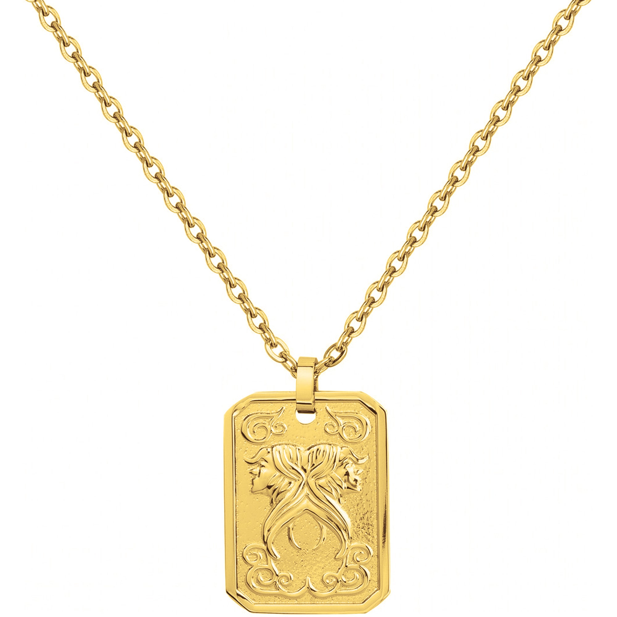 Naszyjnik zodiaku PHEBUS Męski złoty stal 75-0236