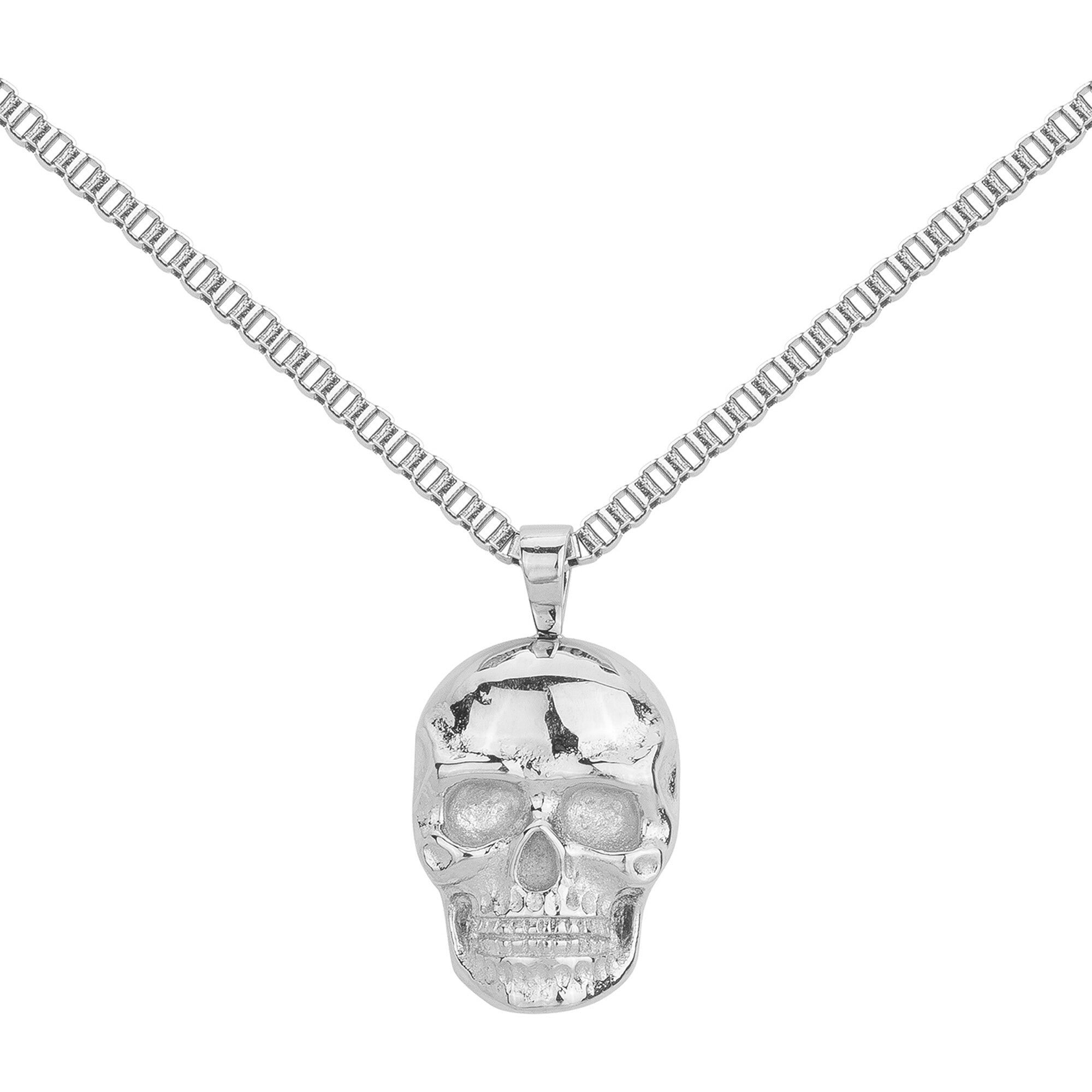 PHEBUS Men's Skull Necklace 316L Steel 75-0259