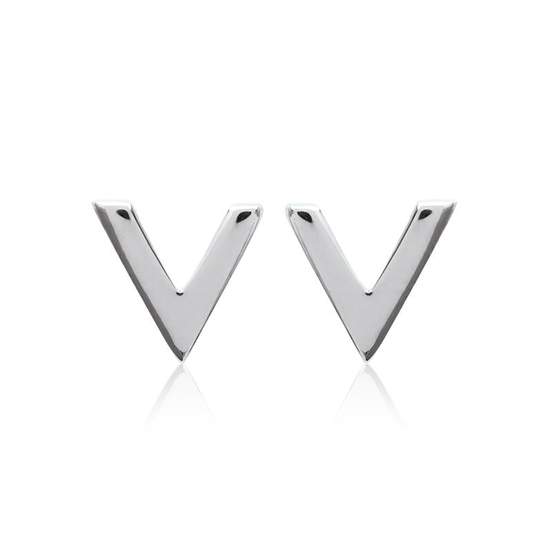 V - Silver - Earrings