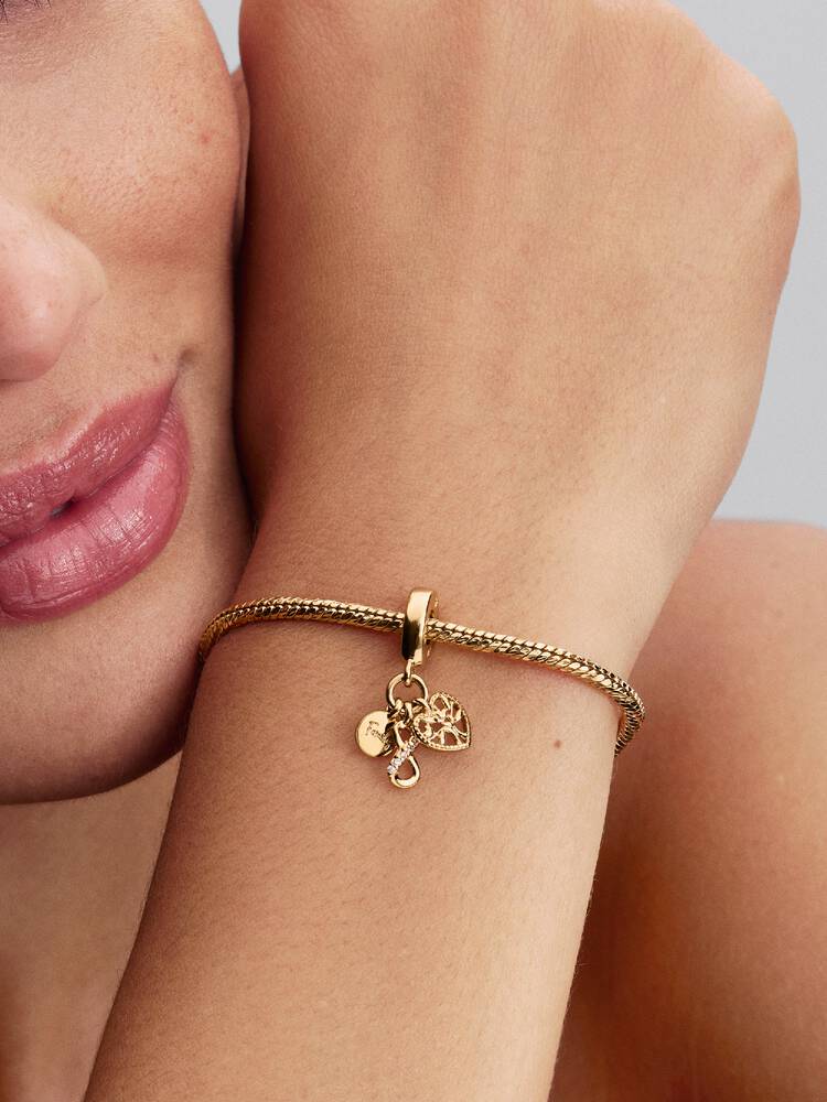 Charm Pendant Triple Infini Famille Doré | Pandora