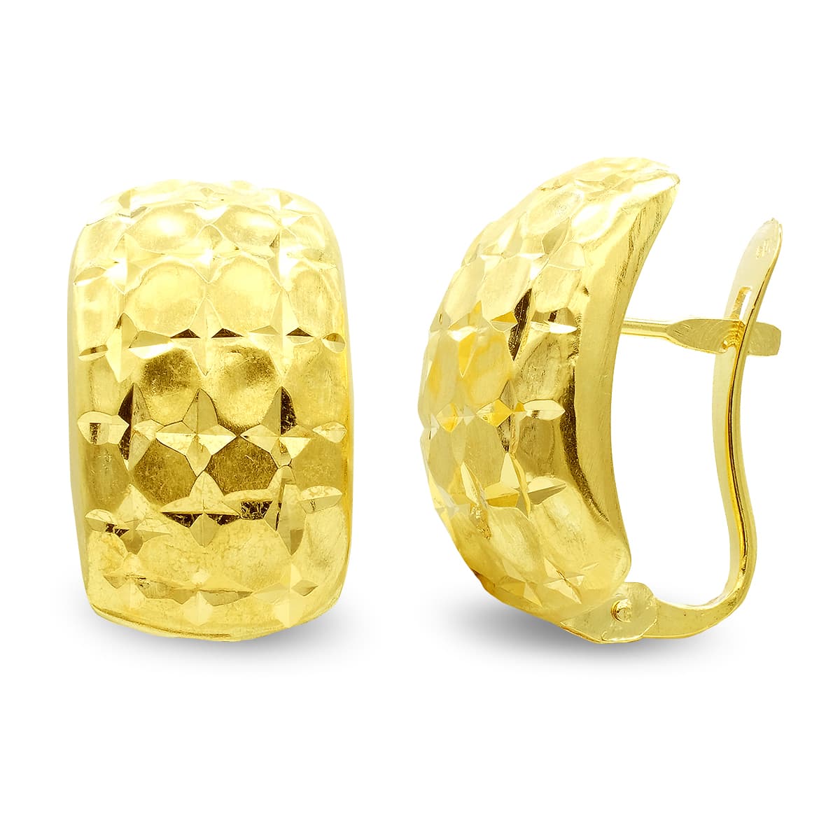 Pendientes Oro 18K Diamantes Cierre Catalán