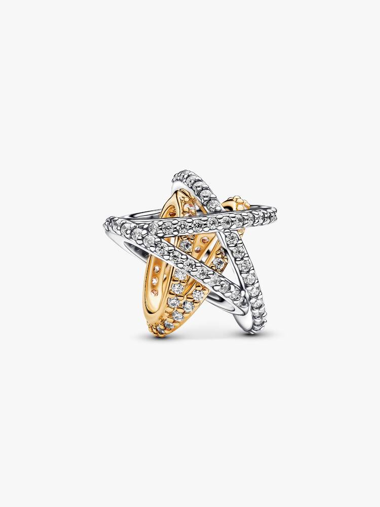 Pandora Charm - Sparkling Crossed Star | 763590C01