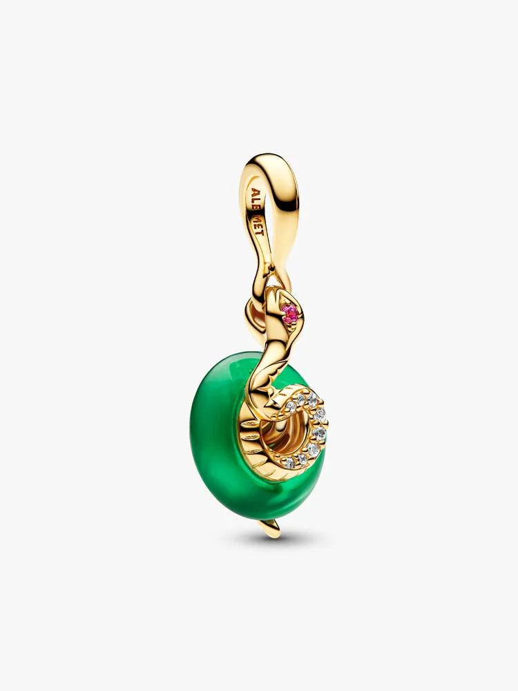 Pandora Charm - Green Murano Glass Snake μενταγιόν | 763617C01