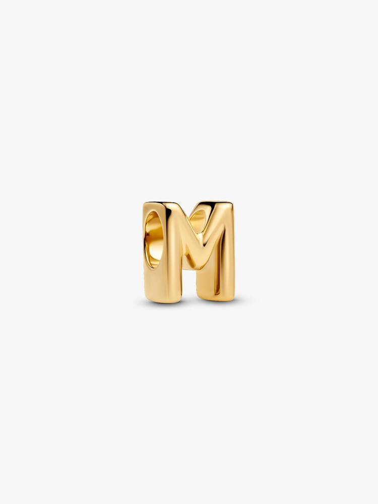 Mini Charm Alphabet Lettre M Doré