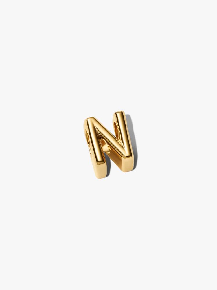 Mini Charm Alphabet Lettre N Doré – vue 3