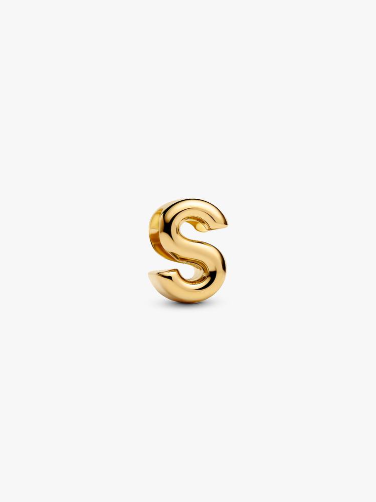 Mini Alfabet Charm Letter S Guld