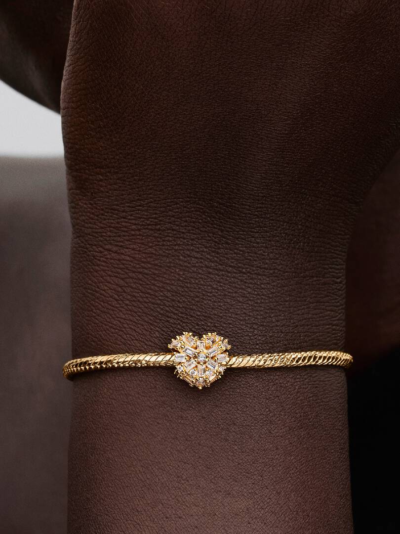 Gold Sparkling Heart Charm | Pandora