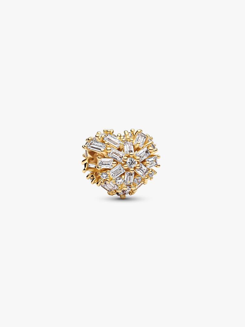 Gold Sparkling Heart Charm | Pandora