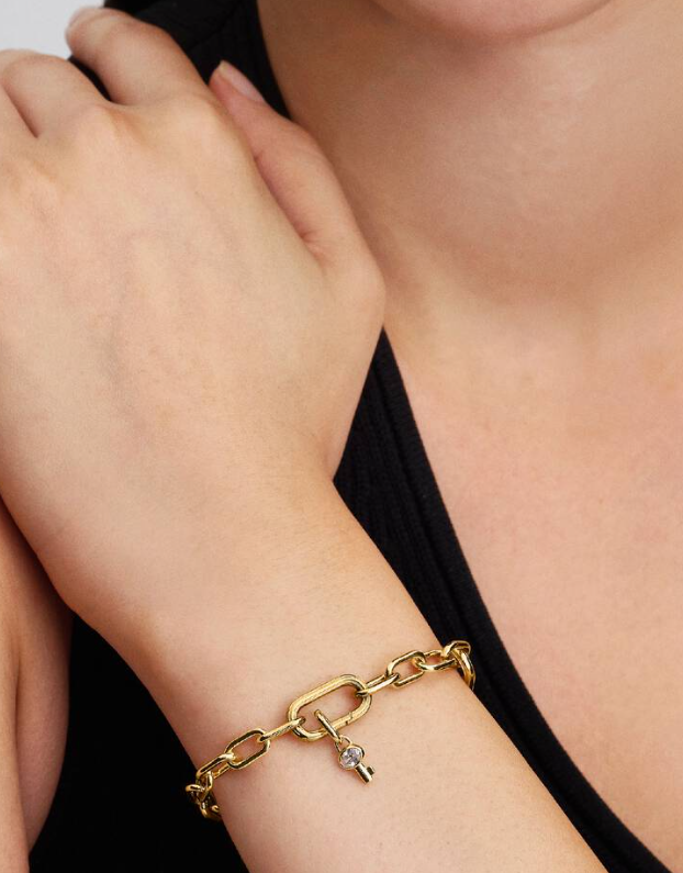 Pingente Mini Chave Dourada - Pandora