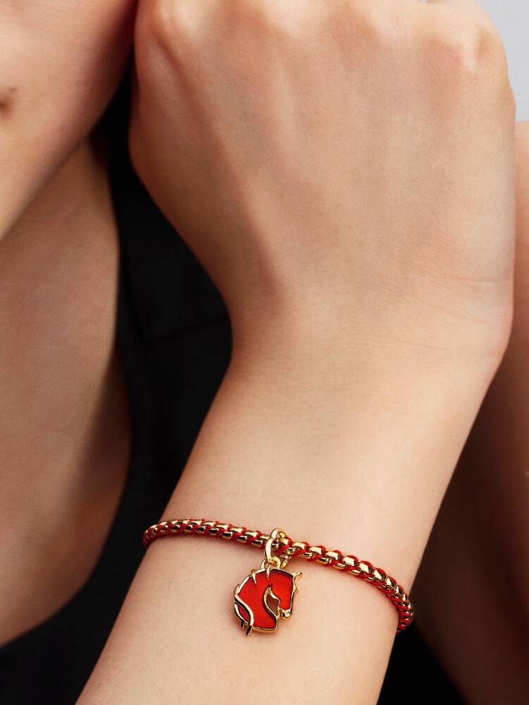 Pandora Charm - Rød Murano Fire Horse Pendant | 764431C01