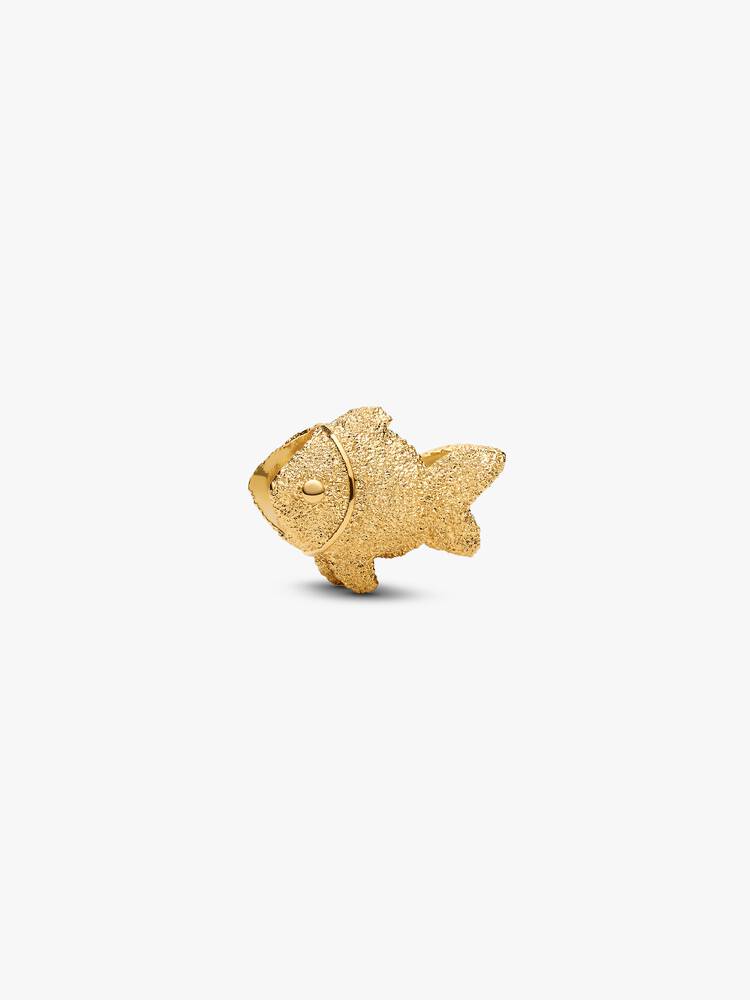 Mini Charm Pandora - Poisson Texturé Doré | 764522C00