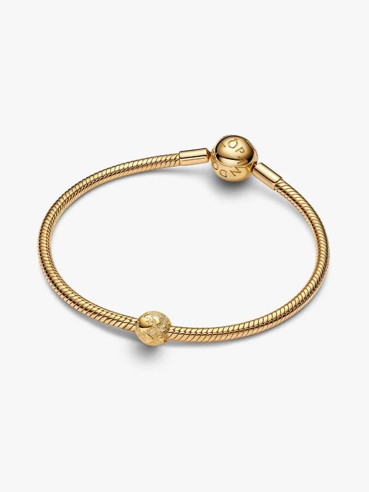 Mini Charm Pandora - Globe Texturé Doré | 764529C00