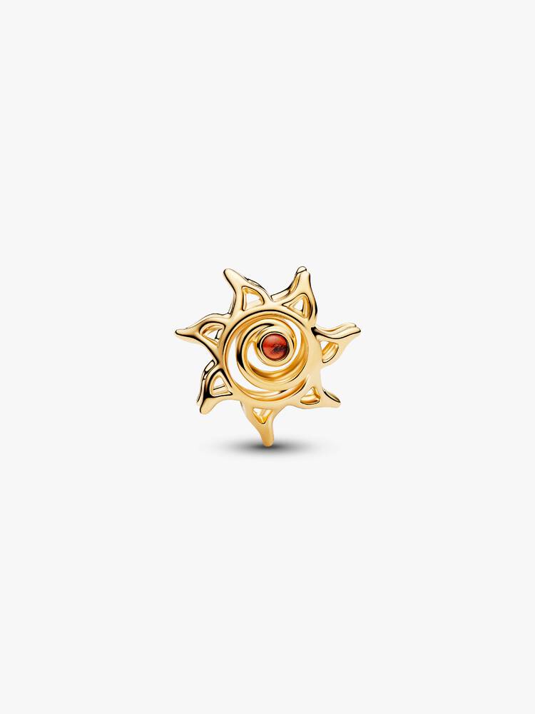 チャーム Pandora ゴールデン透かし彫りサン 585 ゴールド |アズリン