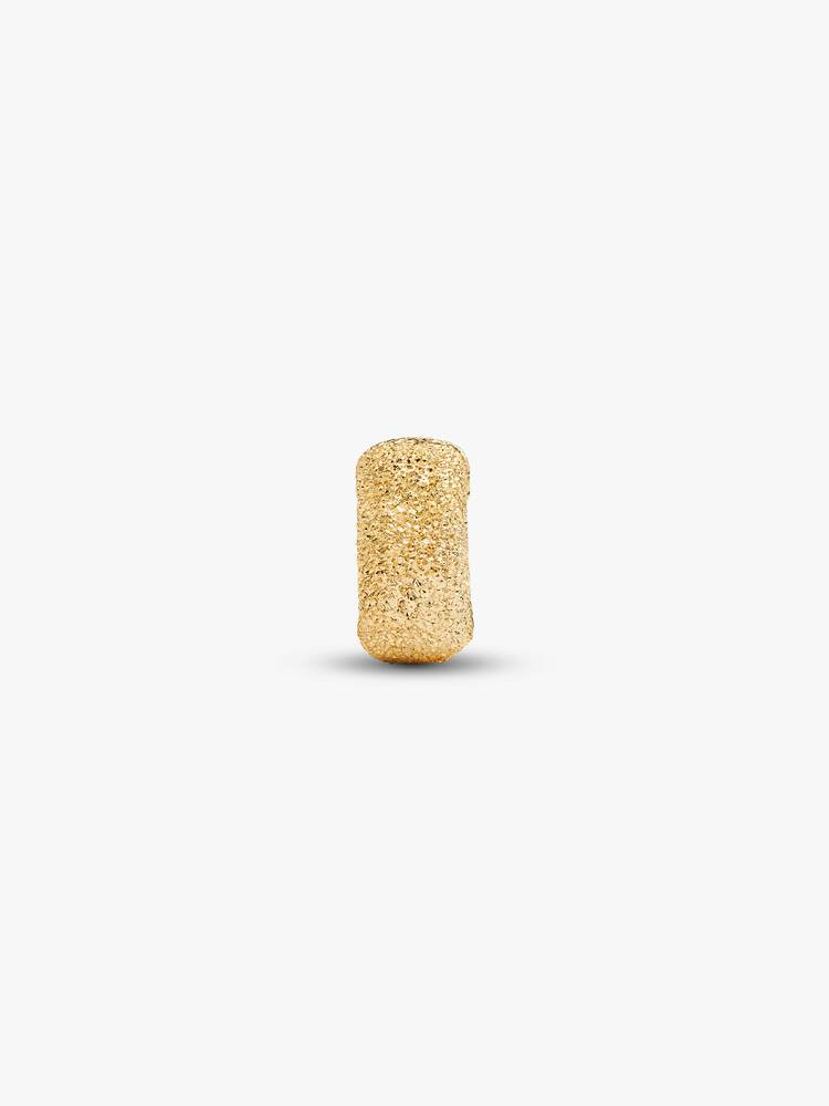 Mini ciondolo con clip strutturato in oro | Pandora
