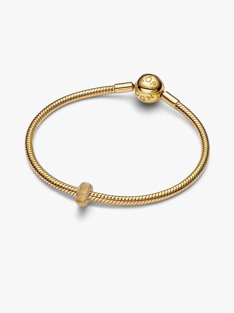 Mini ciondolo con clip strutturato in oro | Pandora