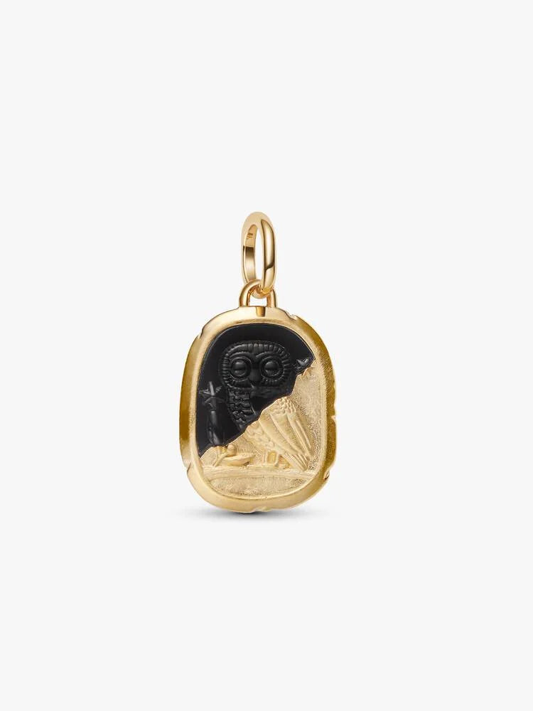 Eule Medaillon-Charm Gold | Pandora