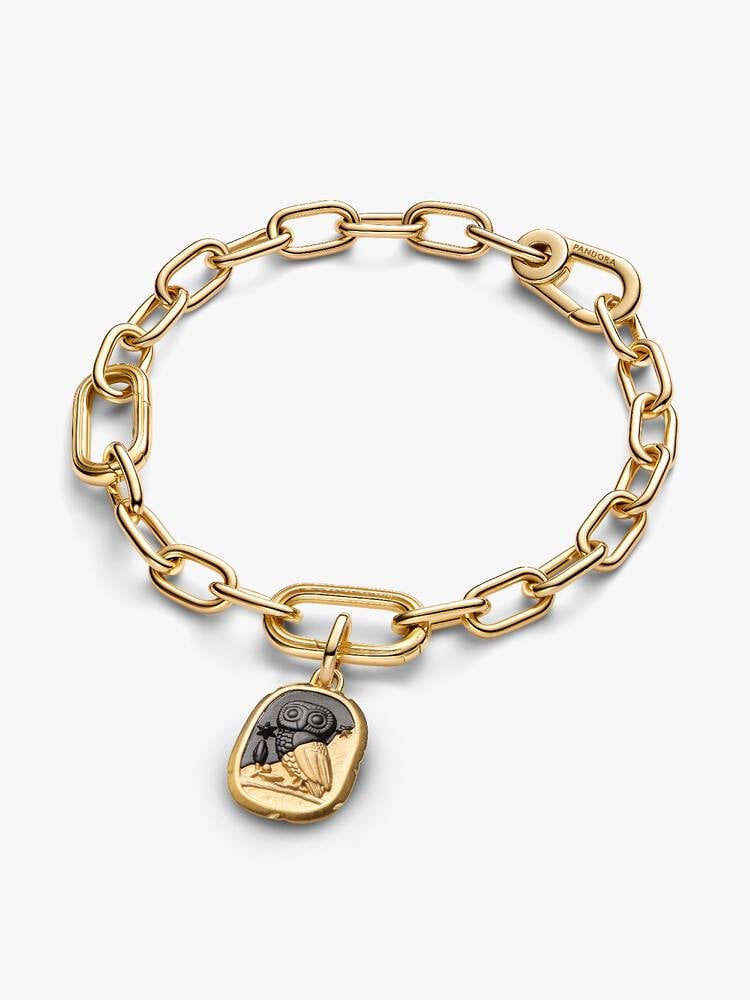 Eule Medaillon-Charm Gold | Pandora