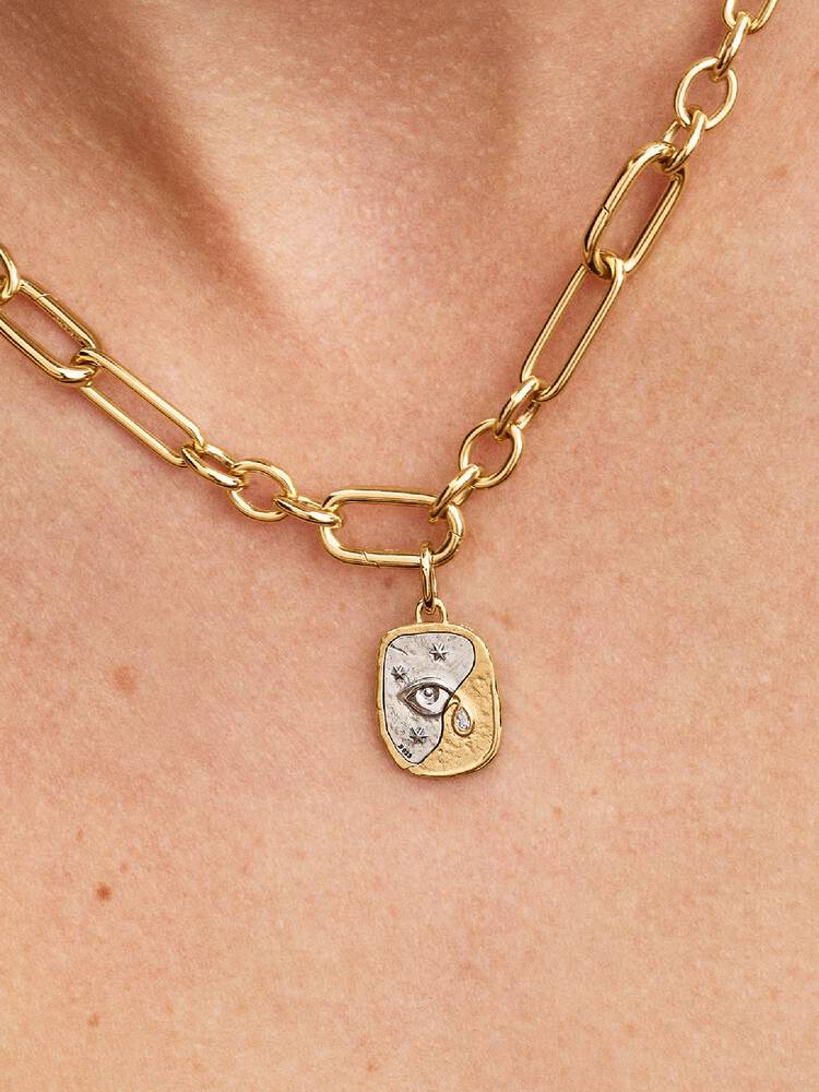 Zweifarbiger Augen-Medaillon-Charm | Pandora