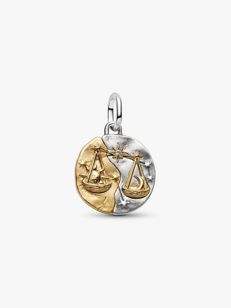 Charm Médaillon Signe de la Balance Bicolore