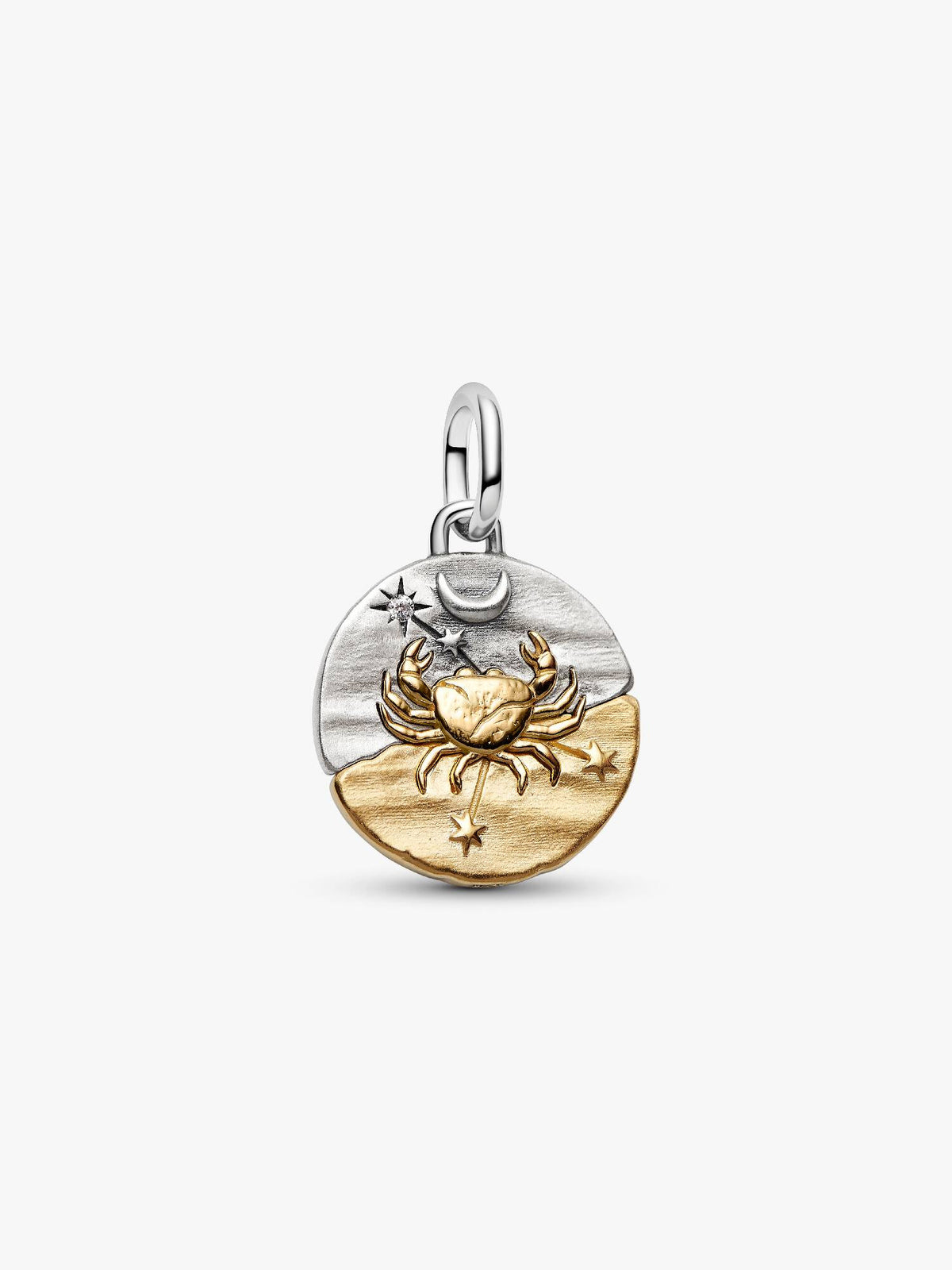 Charm Médaillon Signe du Cancer Bicolore