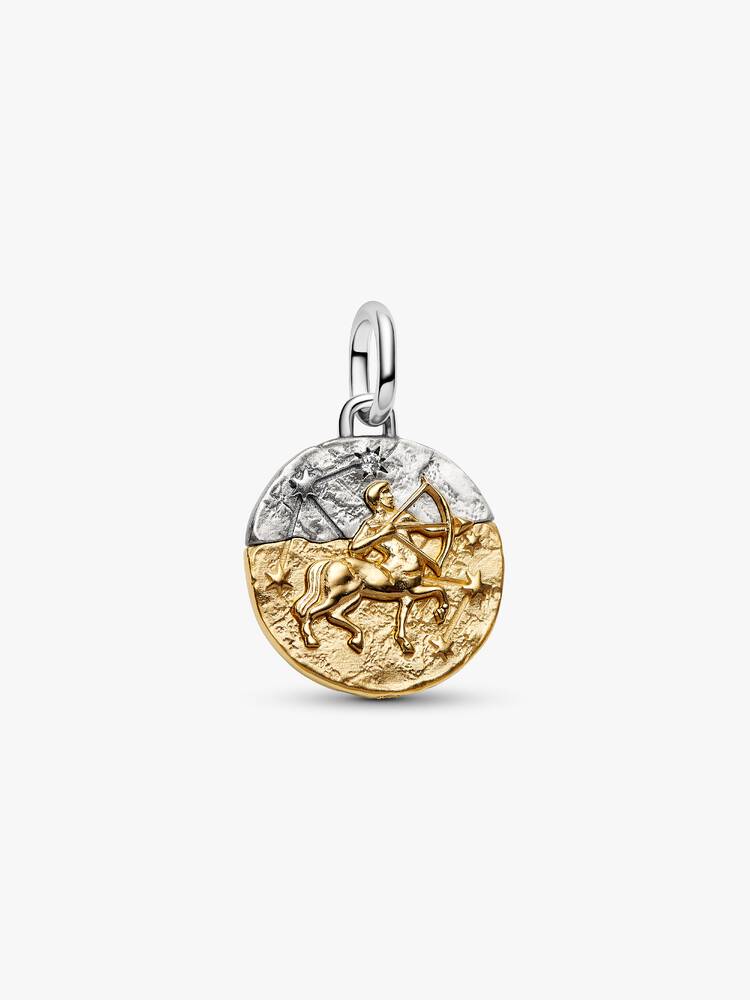 Charm Médaillon Signe du Sagittaire Bicolore