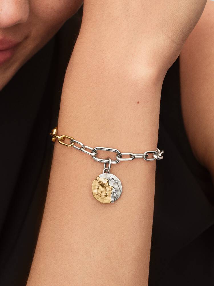 Charm Médaillon Signe du Verseau Bicolore | Pandora
