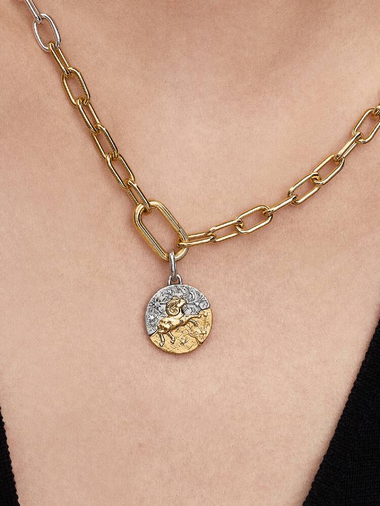 Two-tone Aries Sign Medallion Charm | Pandora