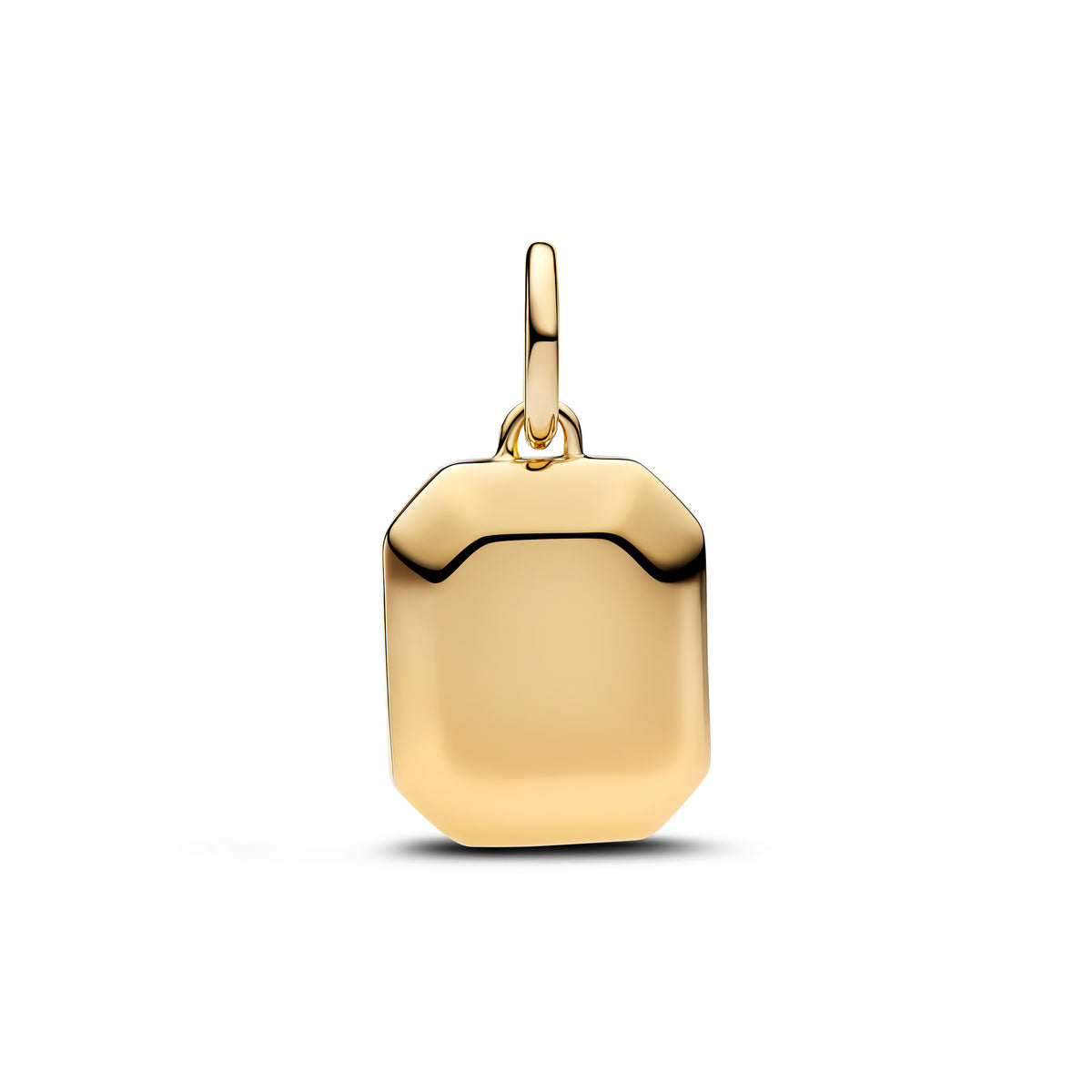 Charm Pendentif Hexagone Bleu Céleste Doré – vue 2