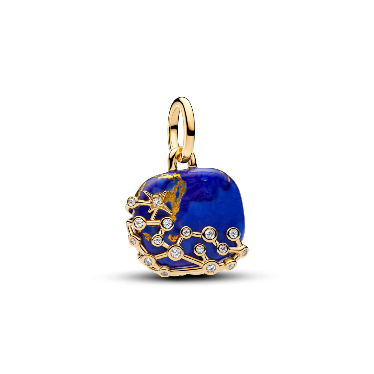 Charm Pendentif Constellation Bleu Céleste Doré