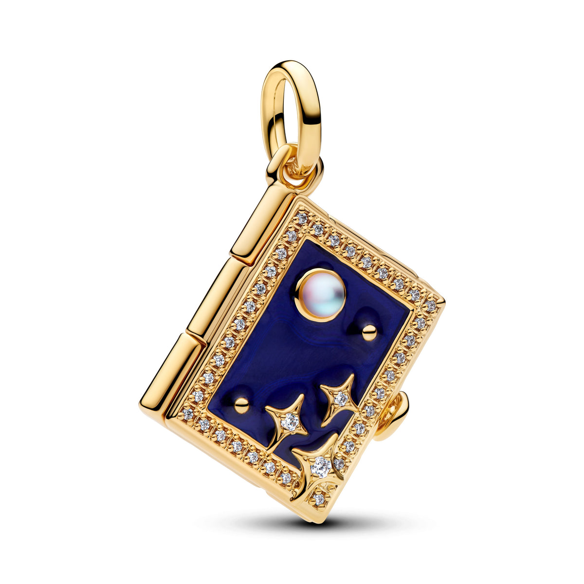 Charm Pendentif Grimoire Gravable Doré