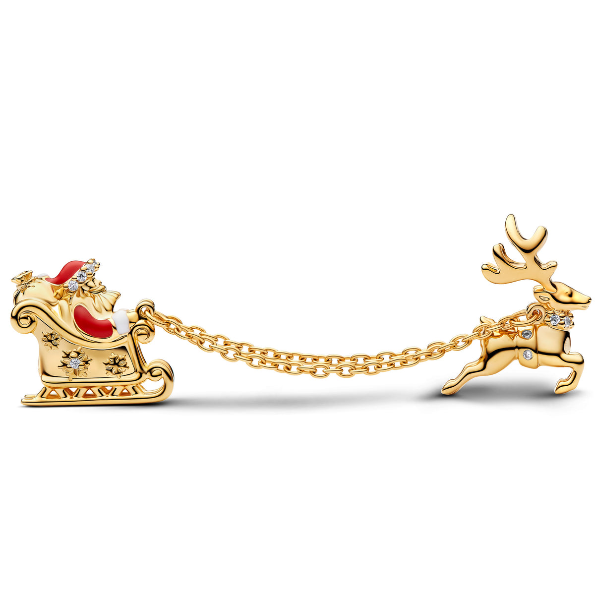 Charm Double Traîneau du Père Noël Doré – vue 2
